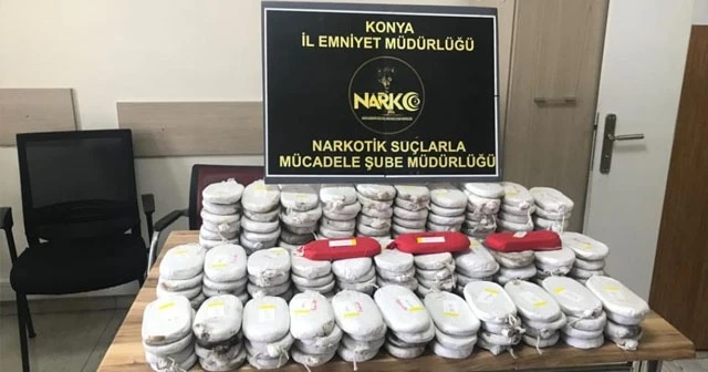 Konya’da 44 kilo 200 gram esrar ele geçirildi