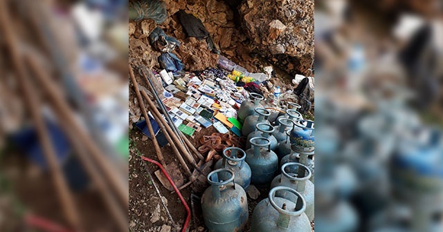 Tunceli'de teröristlerin kullandığı mağara imha edildi, malzemeler ele geçirildi