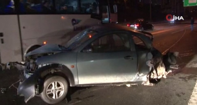 Ümraniye’de zincirleme trafik kazası; 1 yaralı