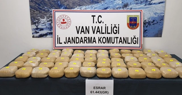 Başkale’de 61 kilo 443 gram uyuşturucu ele geçirildi