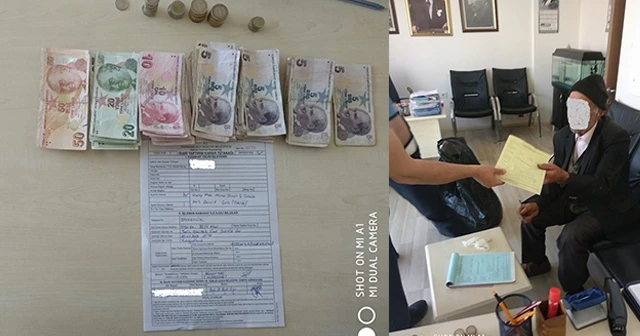 Dilenciden çıkan 943 TL'ye el konuldu