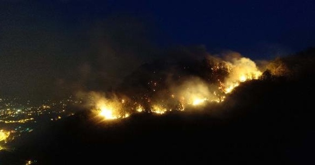 Giresun&#039;da müdahale edilemeyen orman yangını yayılıyor