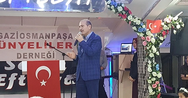 İçişleri Bakanı Soylu, Gaziosmanpaşa'da Ünyeliler iftar programına katıldı