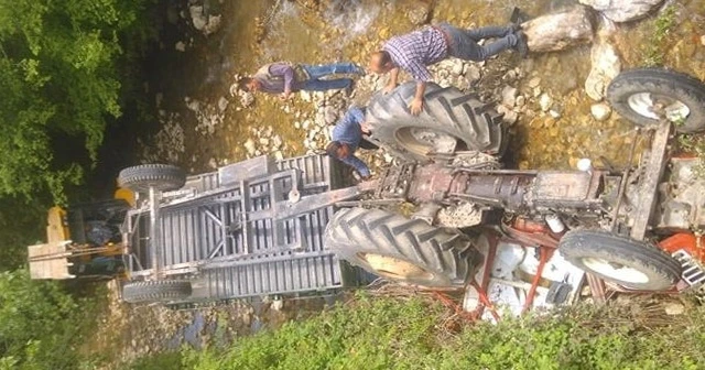 Osmaniye'de traktör şarampole uçtu: 1 yaralı