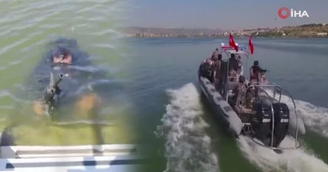Özel Harekat'ın balık adamlı tatbikatı nefes kesti