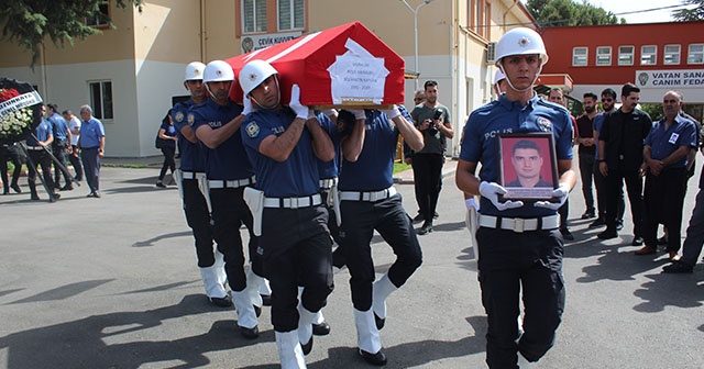 Şehit polis memuru için tören düzenlendi