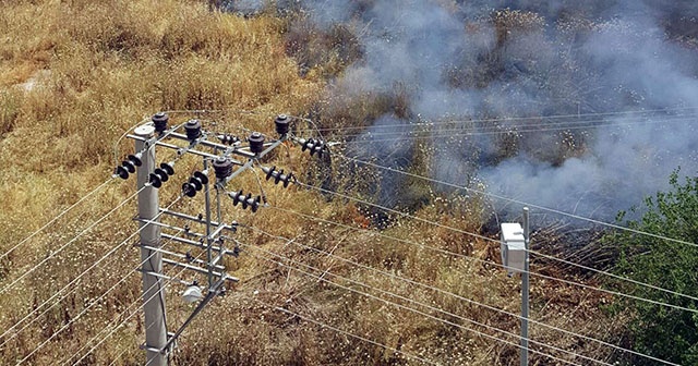 Türkiye - Suriye sınırındaki mayınlı alanda yangın çıktı