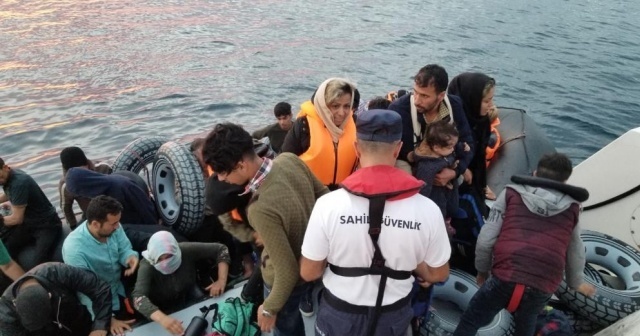 Ayvalık&#039;ta 46 düzensiz göçmen yakalandı