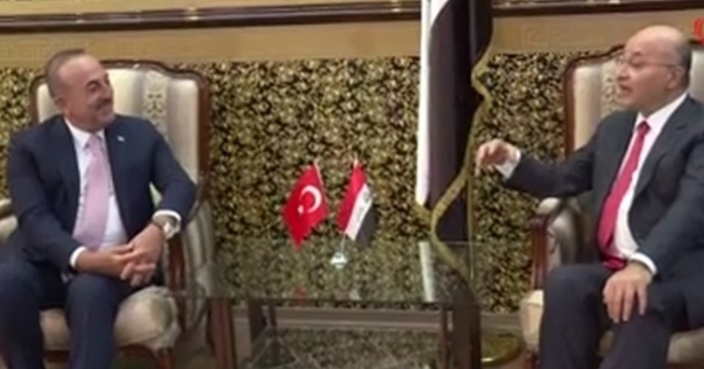 Bakan Çavuşoğlu, Irak Cumhurbaşkanı ile görüştü