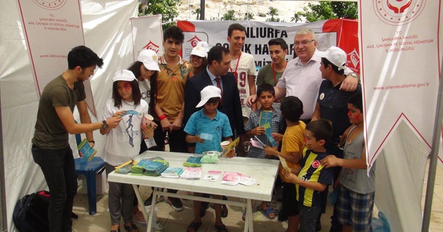 Çocuk işçiliğinin önlenmesi için mesaj verdiler