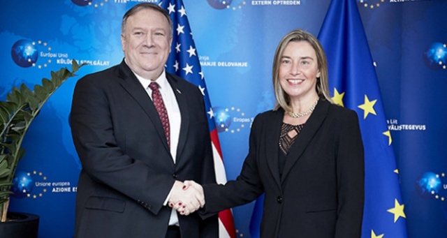 Pompeo, AB Temsilcisi Mogherini ile görüştü