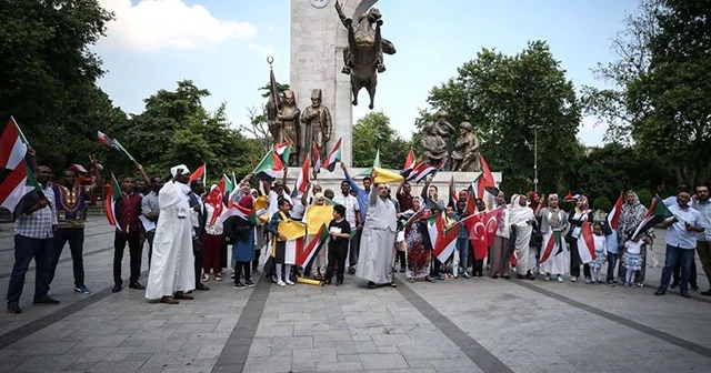 Sudan'da sivillerin katledilmesi İstanbul'da protesto edildi