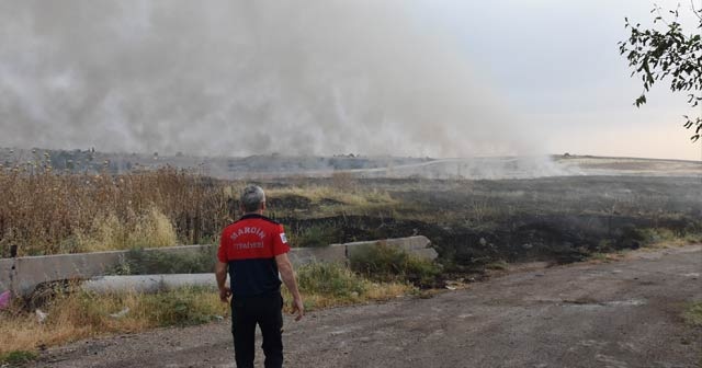 Suriye sınırındaki yangına TOMA müdahale etti