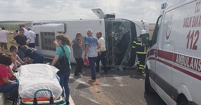 Tekirdağ’da trafik kazası: 18 yaralı