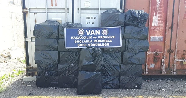 Van’da 12 bin paket kaçak sigara ele geçirildi