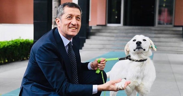 Bakan Selçuk barınaktan köpek sahiplendi