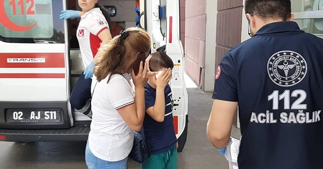 Küçük çocuğun yüzünde maytap patladı