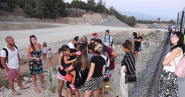 Muğla'da tur otobüsünde yangın