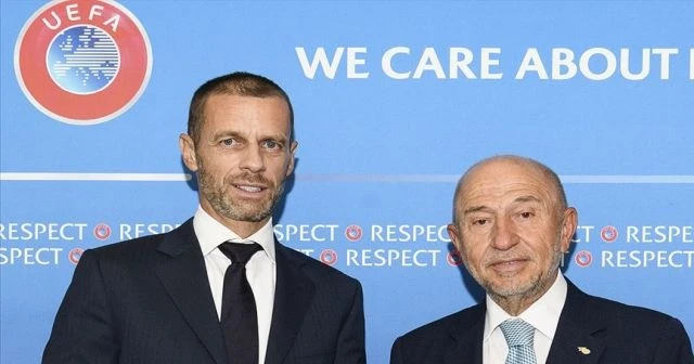 Nihat Özdemir UEFA Başkanı Ceferin ile bir araya geldi