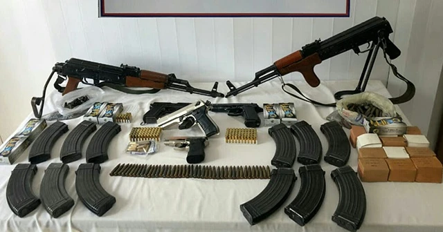 Operasyon düzenlenen evden cephane çıktı