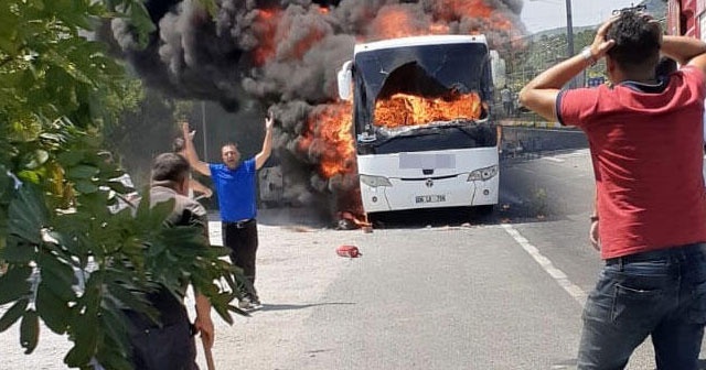 Otobüs yangınında yaralanan kişilerin durumu ciddi