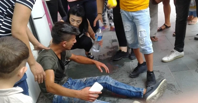 Piknik tüpü yüzüne patladı