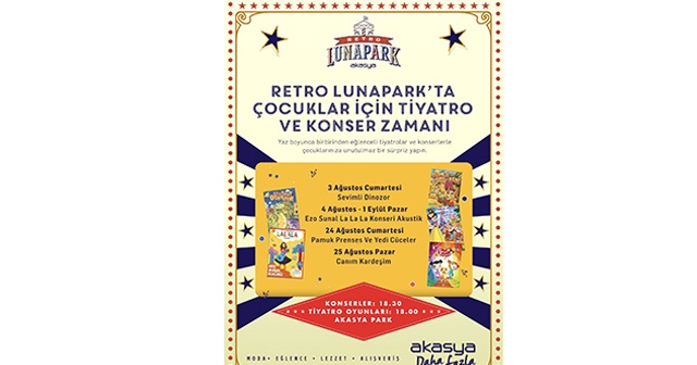 Retro Lunapark&#039;ın Ağustos programı açıklandı