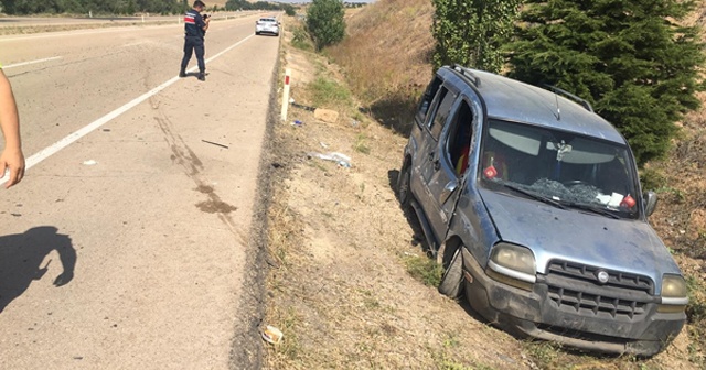 Ticari araç şarampole devrildi: Küçük Beyza öldü