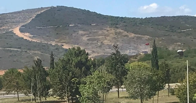 Tuzla'da askeri bölgede yangın