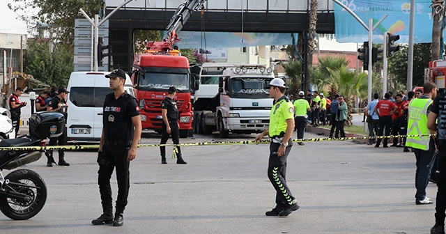 Bombalı saldırıda zarar gören araçlar kaldırıldı