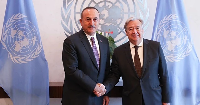 Dışişleri Bakanı Çavuşoğlu, BM Genel Sekreteri Guterres ile görüştü