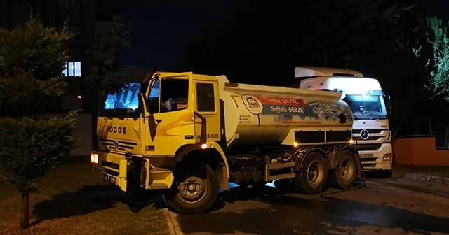 Freni patlayan su tankerinden atlayan sürücü hayatını kaybetti