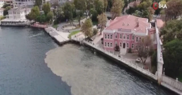 İstanbul Boğazı'nda dikkat çeken görüntü