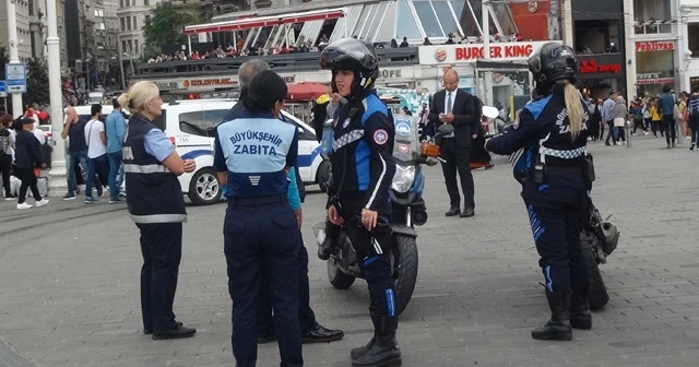 Taksim’de dilenci operasyonu