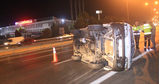 TEM Otoyolunda trafik kazası, yaralılar var