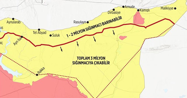 Türkiye 3 milyon Suriyeli için güvenli bölge önerdi