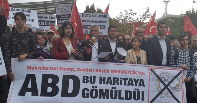 ABD Büyükelçiliği önünde Trump’a tepki eylemi