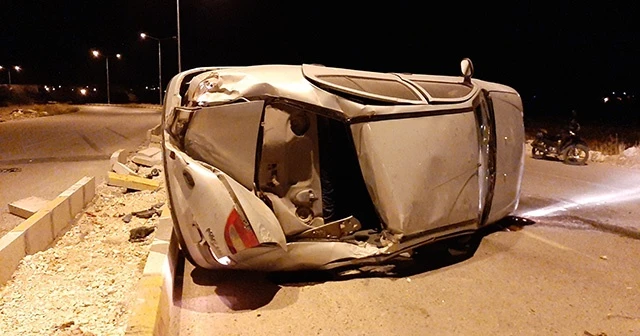 Adıyaman’da takla atan arabadaki 6 kişi yaralandı