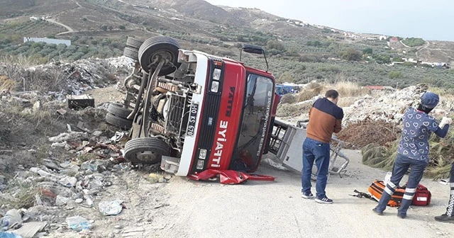 Avşa Adası'nda itfaiye aracı devrildi: 1 ölü