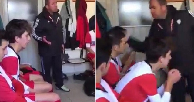 Futbolcularına tokat atan antrenöre ceza