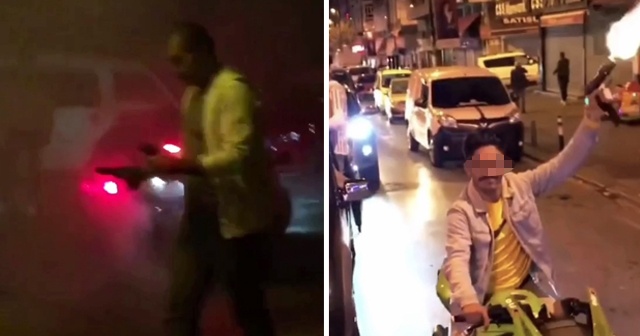 İstanbul'da asker eğlencelerinde magandalar trafikte havaya ateş açtı