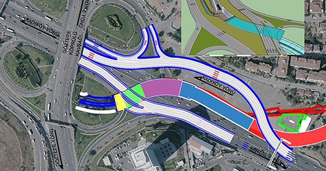 Kurbağalıdere Islah Projesi çalışmasına trafik düzenlemesi