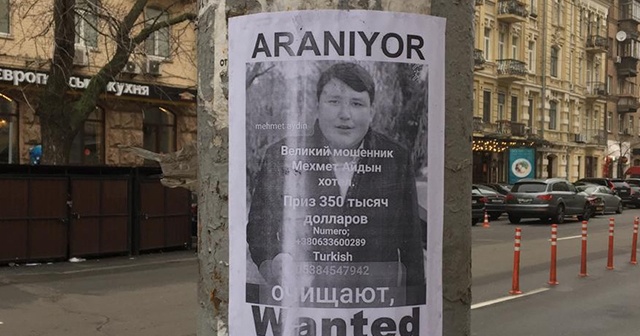 &#039;Tosuncuk&#039; lakaplı Mehmet Aydın’ın afişleri Kiev sokaklarında
