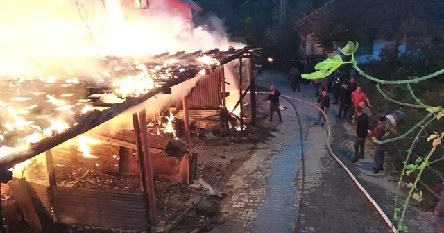 Ahırda çıkan yangında 1 büyükbaş hayvan telef oldu