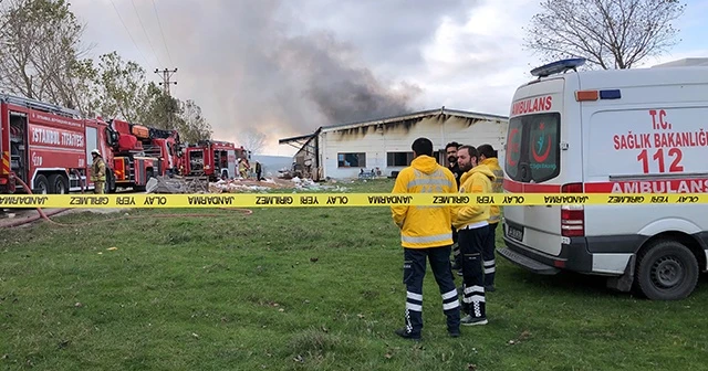 Çatalça’da cam fabrikasında yangın