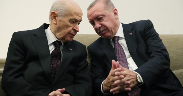 Cumhurbaşkanı Erdoğan, Meclis&#039;te Bahçeli ile bir araya geldi