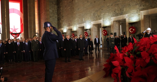 Devlet erkanı Cumhurbaşkanı Erdoğan&#039;ın başkanlığında Anıtkabir&#039;de