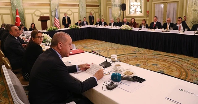 Erdoğan, ABD'de yuvarlak masa toplantısına katıldı