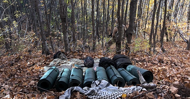 Kıran-5 Operasyonunda teröristlerin Muş&#039;taki sığınakları böyle görüntülendi