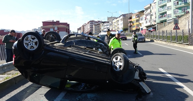 Otomobil takla attı: 1 yaralı